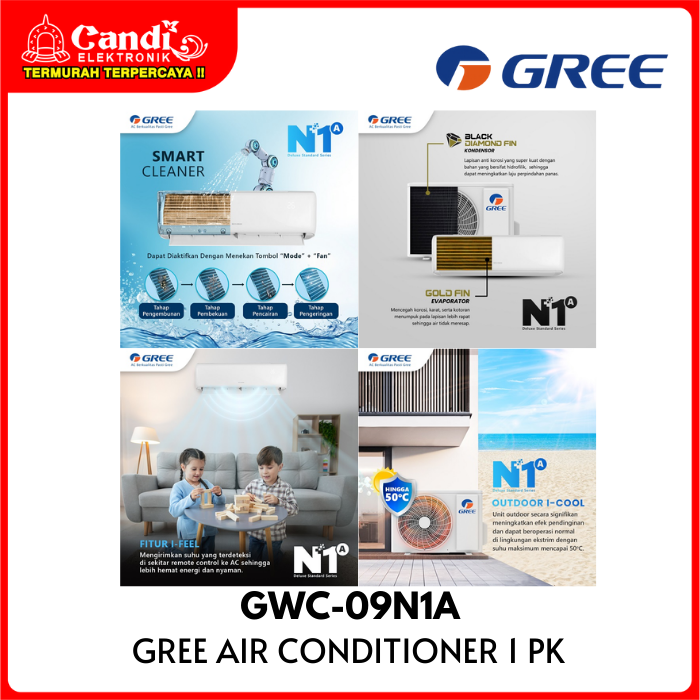 Gree Air Conditioner 1 Pk (outdoor Gwc-09n1a) (indoor Gwc-09n1a)